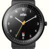 Men'S Braun | Braun Men'S Bn0032 Classic Black Plated Watch