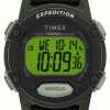 Men'S Timex | Timex Mens | Expedition | Digital | Black Leather Strap