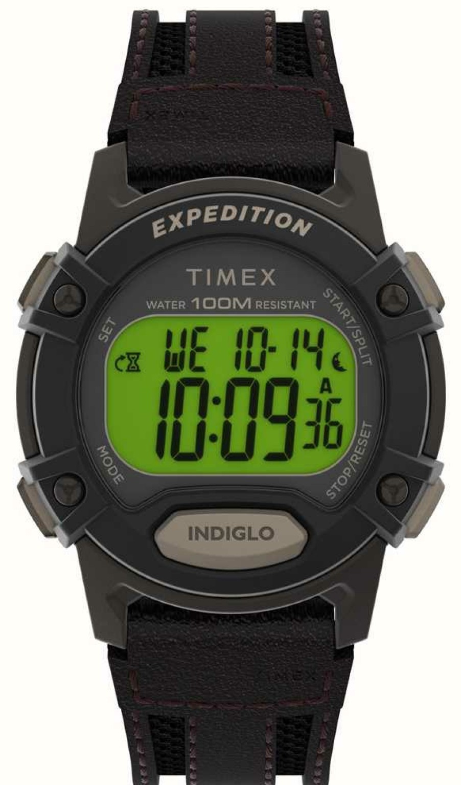 Men'S Timex | Timex Mens | Expedition | Digital | Brown Leather Strap