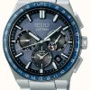 Men'S Seiko | Seiko Astron Solar Gps Blue Dial