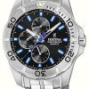 Men'S Festina | Festina Men'S Multi-Function Watch With Steel Bracelet