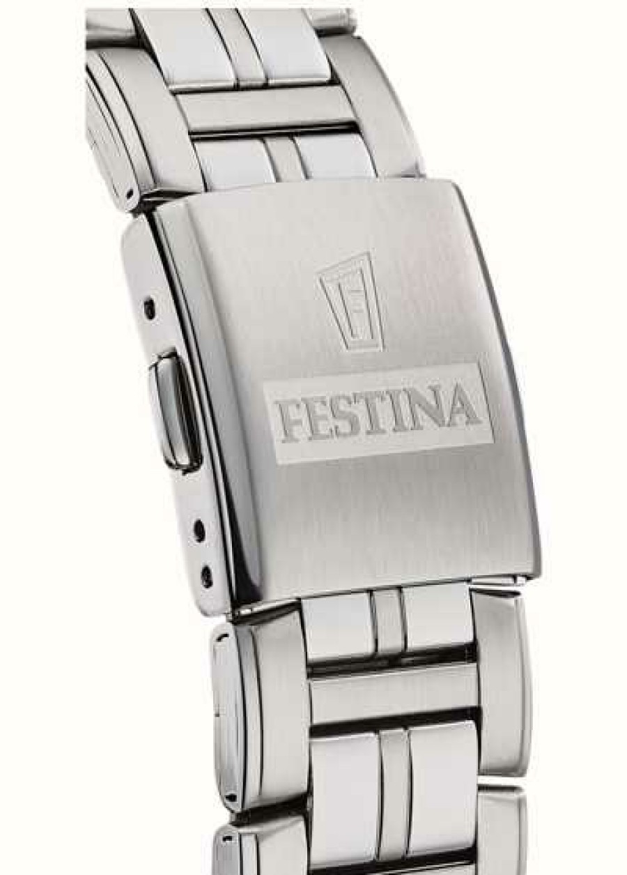 Men'S Festina | Festina Men'S Multi-Function Watch With Steel Bracelet