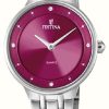 Women'S Festina | Festina Ladies Steel Watch With Cz Sets & Steel Bracelet