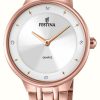 Women'S Festina | Festina Ladies Rose-Pltd. Watch W/Cz Set & Steel Bracelet