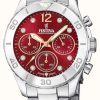 Women'S Festina | Festina Ladies Chrono Watch With Cz Sets & Steel Bracelet