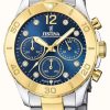 Women'S Festina | Festina Ladies Two Tone Chrono Watch W/Bracelet & Cz Sets