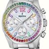 Women'S Festina | Festina Women'S Chronograh | Mother-Of-Pearl Dial | Rainbow Crystal Set