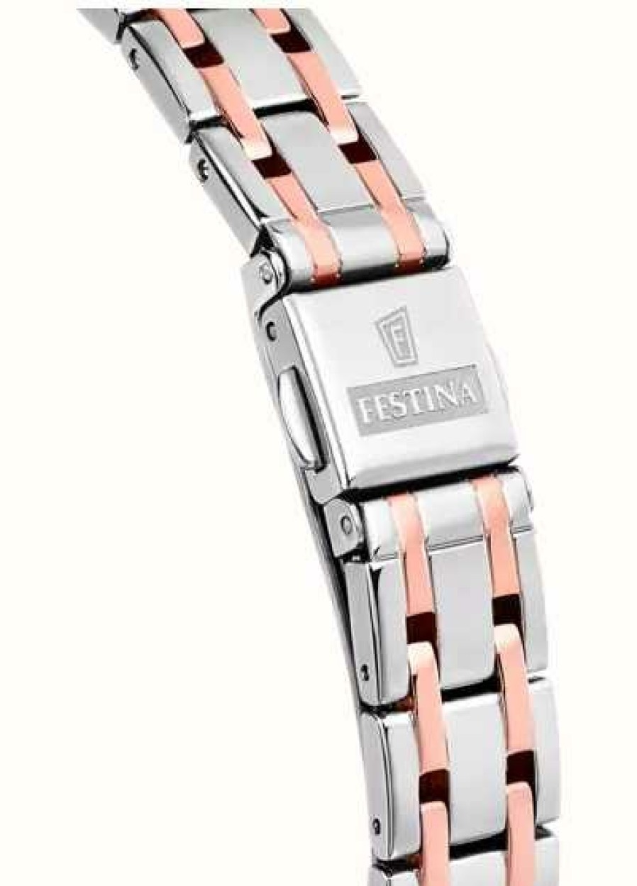 Women'S Festina | Festina Ladies Rose-Pltd.Skeleton Automatic Watch W/Bracelet