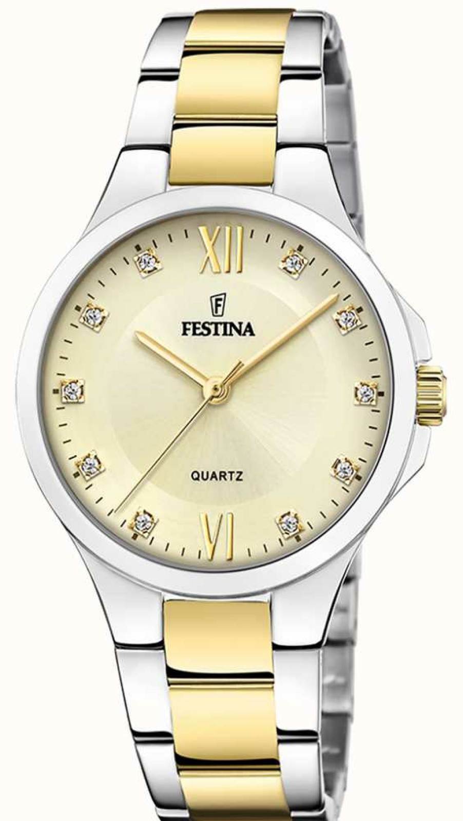 Women'S Festina | Festina Ladies Gold-Plated Steel Watch W/ Steel Bracelet