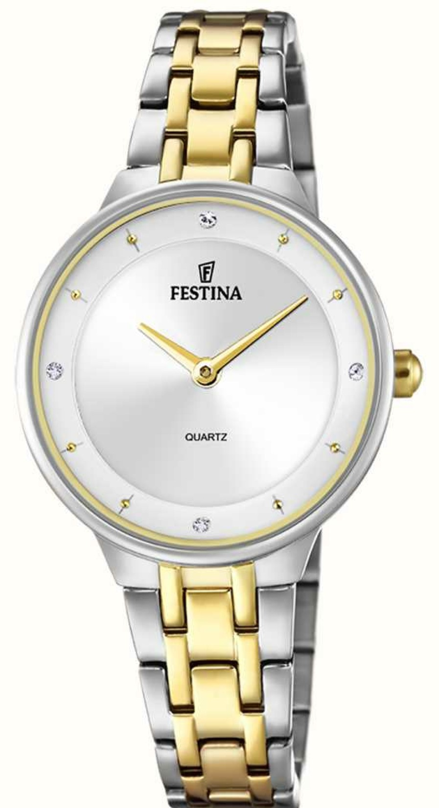 Women'S Festina | Festina Ladies Gold-Plated Steel Watch W/ Steel Bracelet