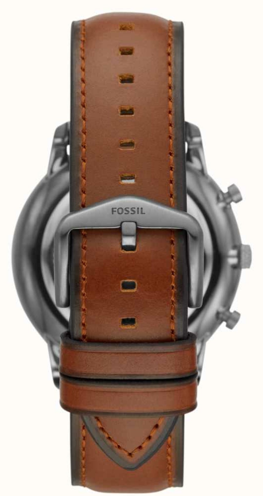 Men'S Fossil | Fossil Men'S Neutra Chrono | Grey Dial | Brown Leather Strap