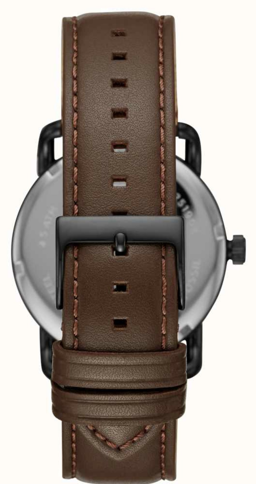 Men'S Fossil | Fossil Men'S Copeland | Black Dial | Brown Leather Strap