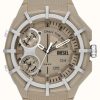 Men'S Diesel | Diesel Men'S Framed Beige And Silver Watch