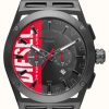 Men'S Diesel | Diesel Men'S Timeframe Black-Plated Stainless Steel Watch