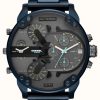 Men'S Diesel | Diesel The Daddies Series Mr. Daddy 2.0 Chronograph Blue Stainless Steel