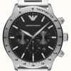 Men'S Emporio Armani | Emporio Armani Men'S | Black Chronograph Dial | Stainless Steel Bracelet