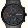 Men'S Emporio Armani | Emporio Armani Men'S | Black Oil Spill Dial | Black Stainless Steel Bracelet