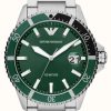 Men'S Emporio Armani | Emporio Armani Men'S | Green Dial | Stainless Steel Bracelet