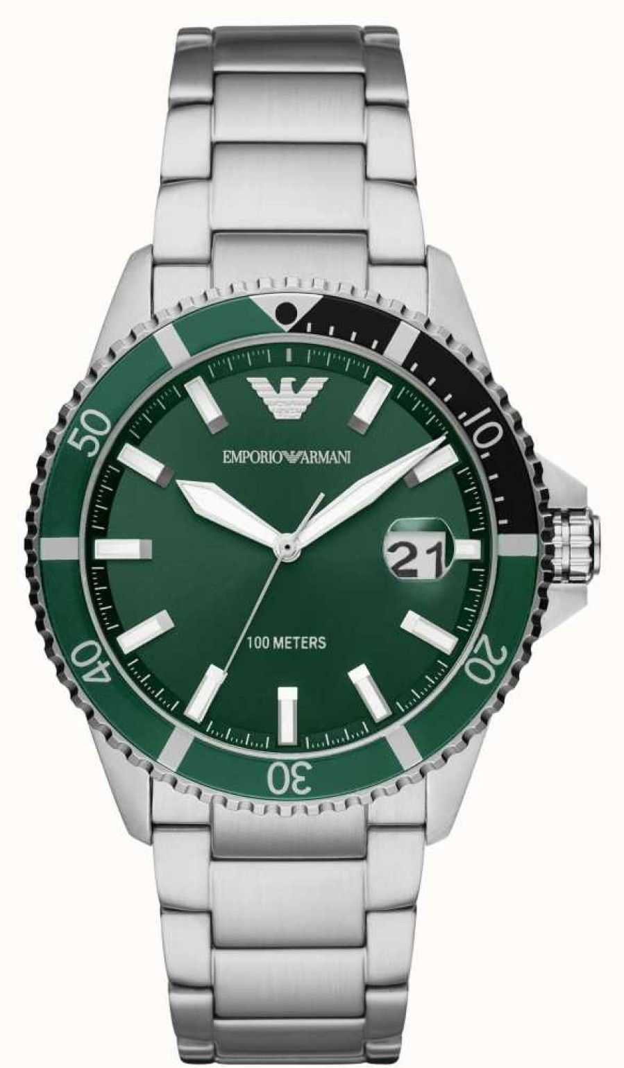 Men'S Emporio Armani | Emporio Armani Men'S | Green Dial | Stainless Steel Bracelet