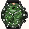 Men'S Emporio Armani | Emporio Armani Men'S | Green Dial | Black Silicone Strap