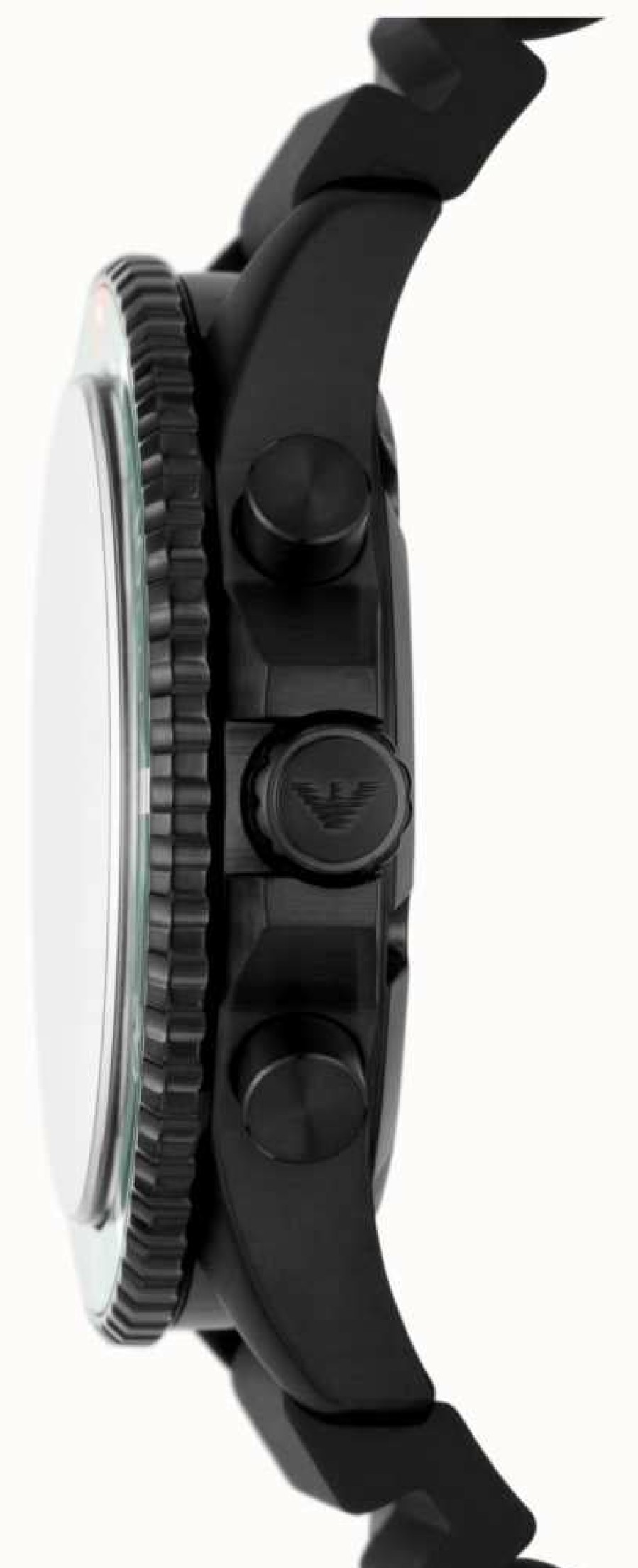 Men'S Emporio Armani | Emporio Armani Men'S | Green Dial | Black Silicone Strap