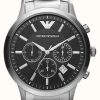 Men'S Emporio Armani | Emporio Armani Men'S | Black Chronograph Dial | Stainless Steel Bracelet