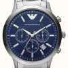 Men'S Emporio Armani | Emporio Armani Men'S | Blue Chronograph Dial | Stainless Steel Bracelet