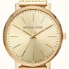 Men'S Michael Kors | Michael Kors Pyper Gold-Toned Stainless Steel Watch