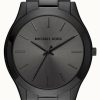 Men'S Michael Kors | Michael Kors Slim Runway Black Monochrome Men'S Watch