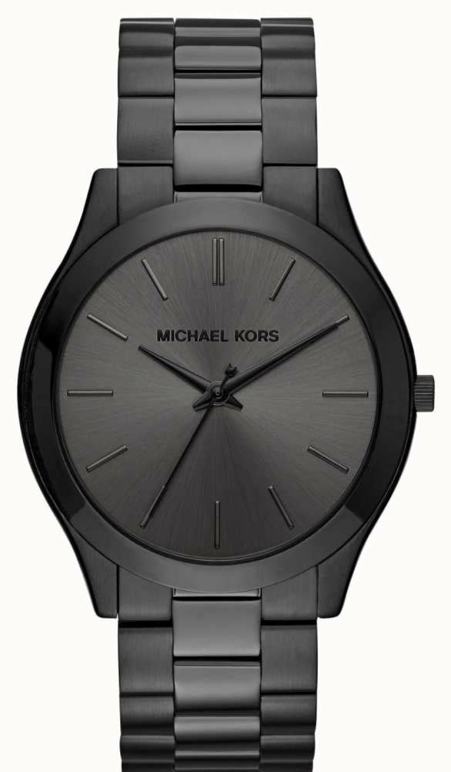 Men'S Michael Kors | Michael Kors Slim Runway Black Monochrome Men'S Watch