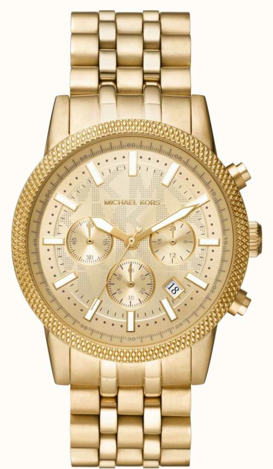 Men'S Michael Kors | Michael Kors Hutton Gold-Toned Chronograph Watch