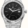 Women'S Maurice Lacroix | Maurice Lacroix Aikon Quartz (40Mm) Black Dial / Stainless Steel