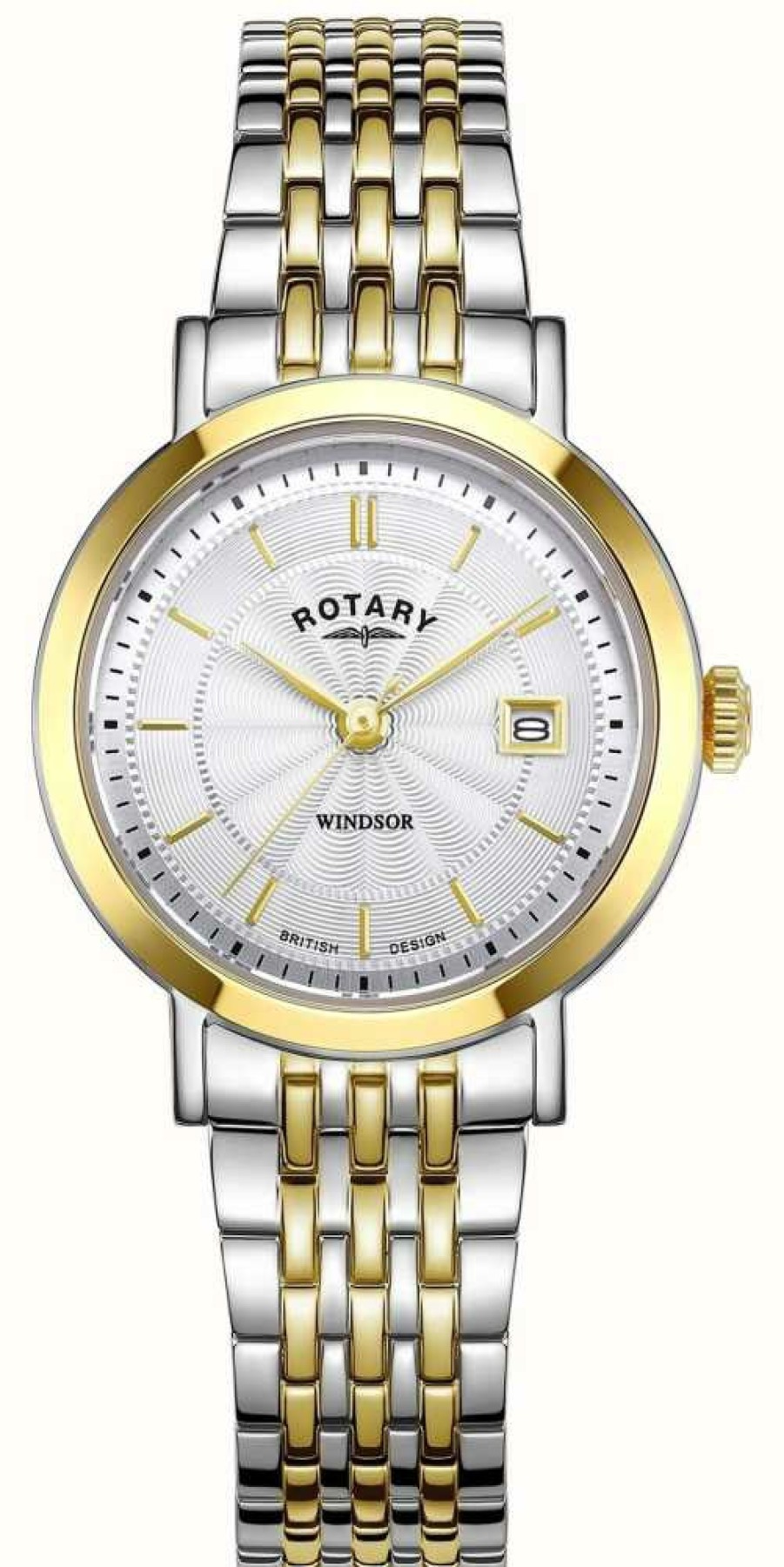 Women'S Rotary | Rotary Women'S Windsor | Silver Dial | Two Tone Bracelet