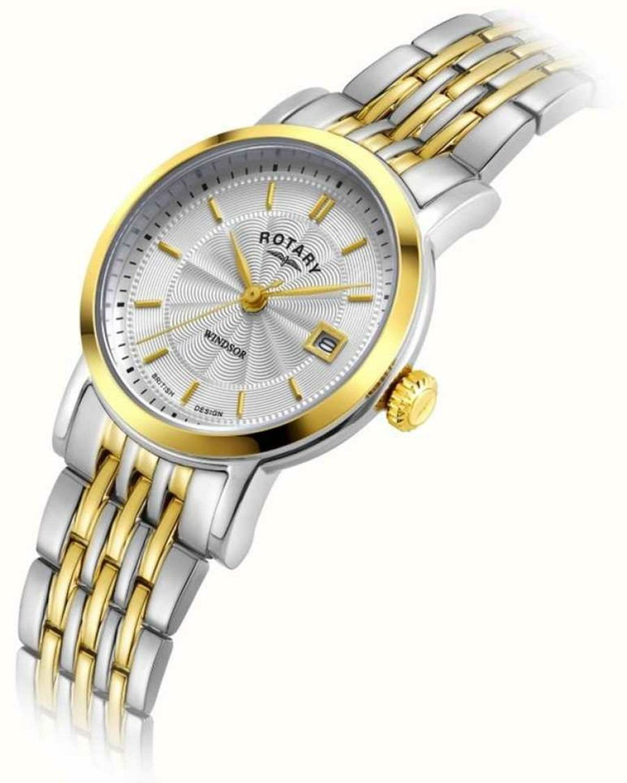 Women'S Rotary | Rotary Women'S Windsor | Silver Dial | Two Tone Bracelet