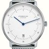 Men'S STERNGLAS | Sternglas Naos Quartz (38Mm) White Dial / Stainless Steel Mesh