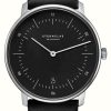 Men'S STERNGLAS | Sternglas Naos Quartz (38Mm) Black Dial / Black Leather