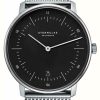 Men'S STERNGLAS | Sternglas Naos Quartz (38Mm) Black Dial / Stainless Steel Mesh