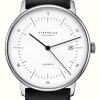 Men'S STERNGLAS | Sternglas Naos Automatic (38Mm) White Dial / Black Leather