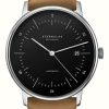 Men'S STERNGLAS | Sternglas Naos Automatic (38Mm) Black Dial / Tan-Brown Leather