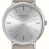 Women'S STERNGLAS | Sternglas Sinja Quartz (32Mm) Silver Dial / Beige Leather