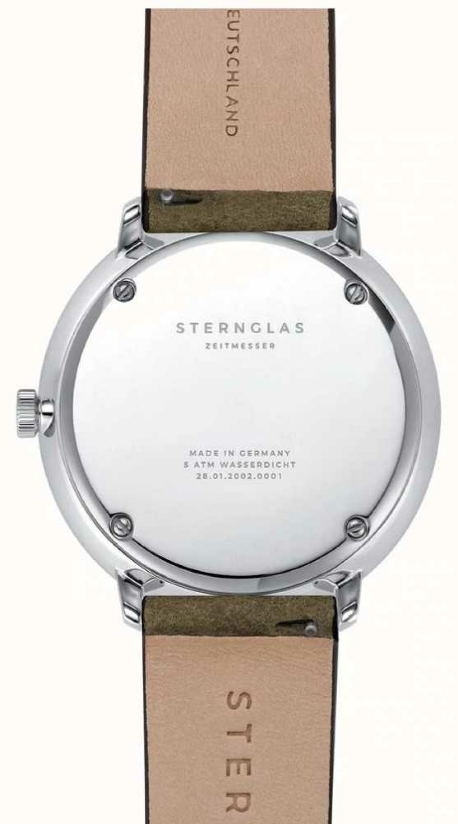 Men'S STERNGLAS | Sternglas Hamburg Quartz (42Mm) White Dial / Brown Leather