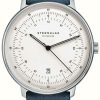 Men'S STERNGLAS | Sternglas Hamburg Quartz (42Mm) White Dial / Blue Leather