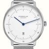 Women'S STERNGLAS | Sternglas Naos Xs Quartz (33Mm) White Dial / Stainless Steel Mesh