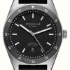 Men'S STERNGLAS | Sternglas Marus Automatic (42Mm) Black Dial / Black Rubber