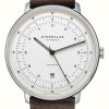 Men'S STERNGLAS | Sternglas Hamburg Automatic (42Mm) White Dial / Brown Leather