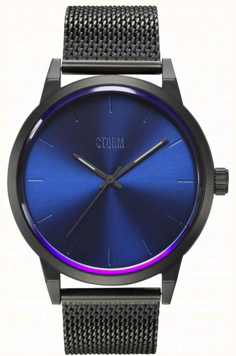 Men'S STORM | Storm Excepto Slate Blue / Black Pvd Steel Mesh