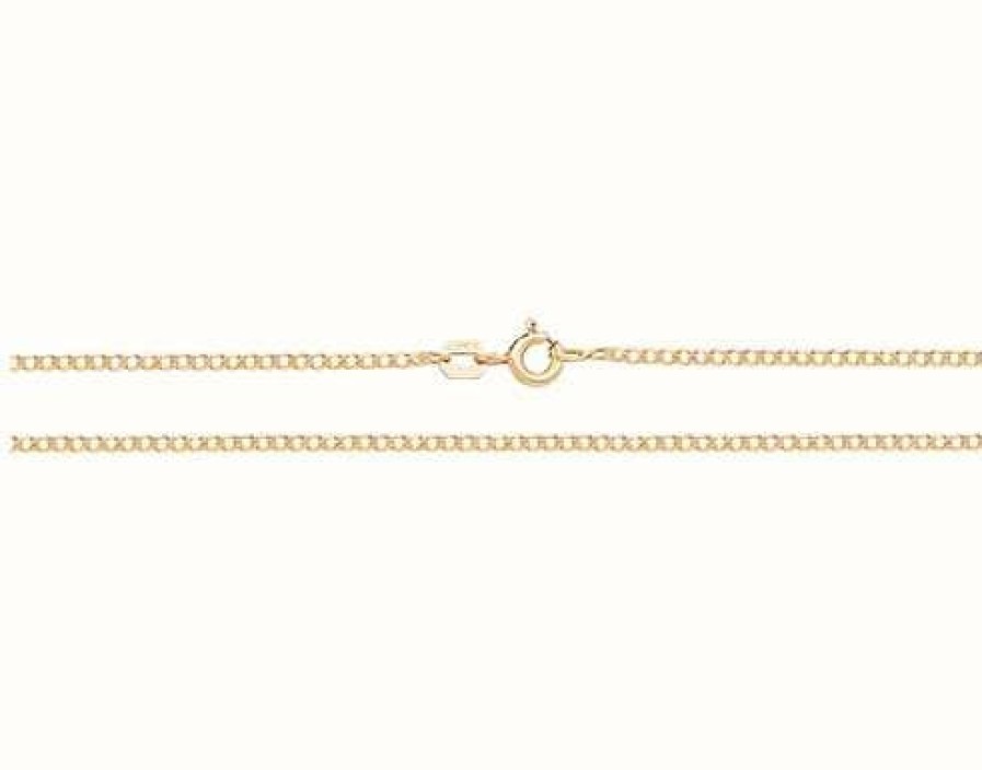 Jewelry James Moore | James Moore Th 9Ct Yellow Gold Flat Curb Chain 20"