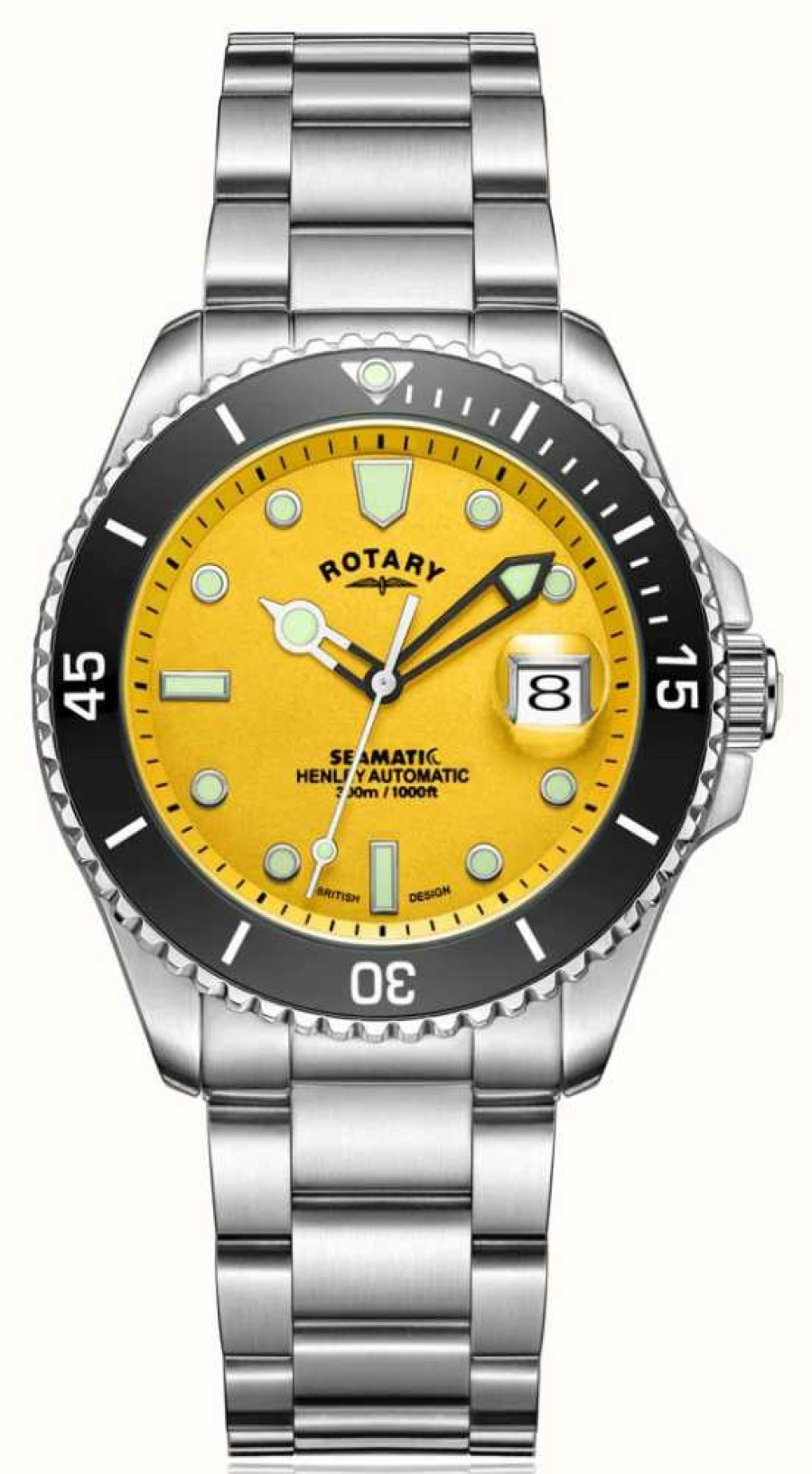 Men'S Rotary | Rotary Henley Seamatic Automatic Dive Watch