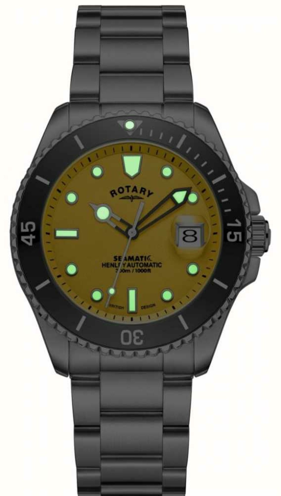 Men'S Rotary | Rotary Henley Seamatic Automatic Dive Watch