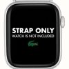 Men'S Lacoste | Lacoste Apple Watch Strap (42/44/45Mm) White And Green Silicone